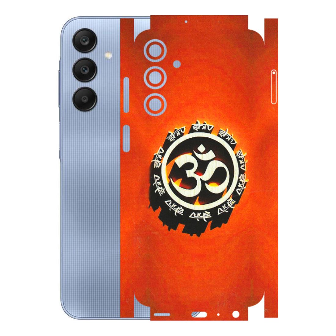 Samsung A/S Series Phone Skins (All Models) - Aum Shiv Orange - 3D Embossed Finish (L-32) Samsung Galaxy A25 (5G)