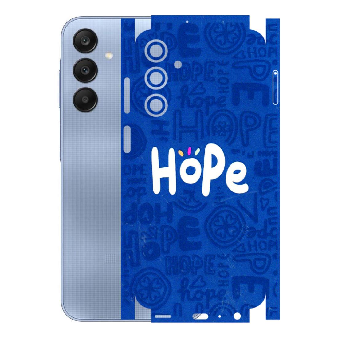 Samsung A/S Series Phone Skins (All Models) - Hope Doodles Blue - 3D Embossed Finish (L-43) Samsung Galaxy A25 (5G)