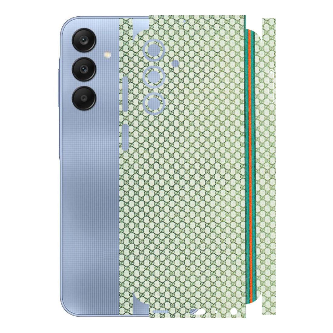 Samsung A/S Series Phone Skins (All Models) - Gucci Fabric Pattern - 3D Embossed Finish (L-73) Samsung Galaxy A25 (5G)
