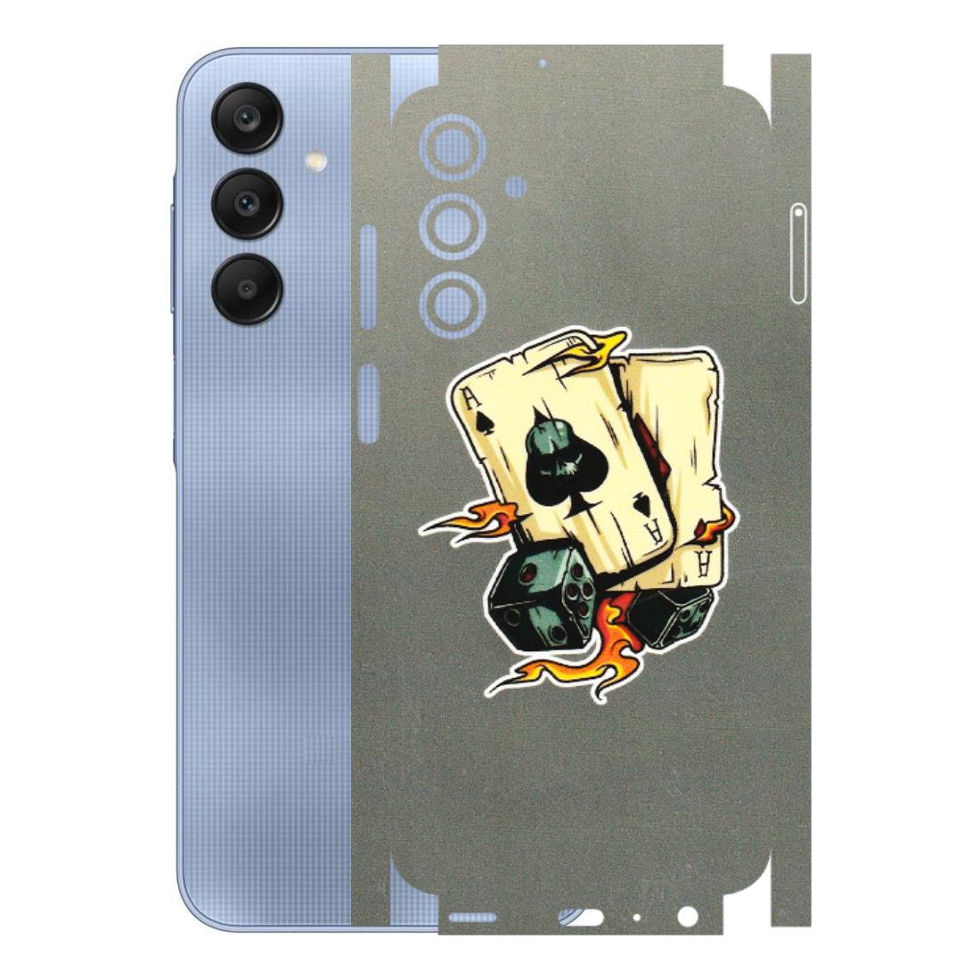 Samsung A/S Series Phone Skins (All Models) - Grey Cards Of Ace - 3D Embossed Finish (L-77) Samsung Galaxy A25 (5G)