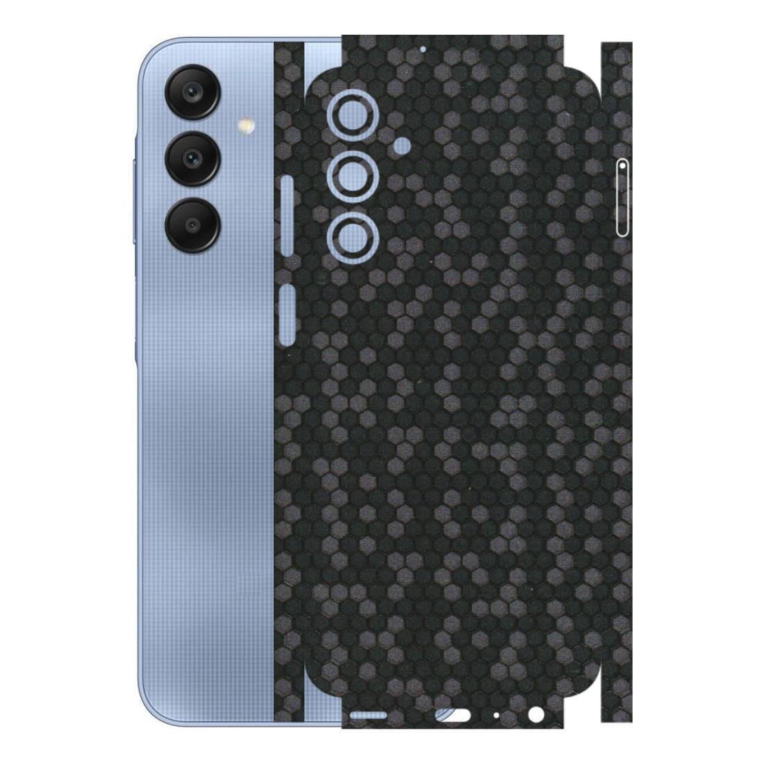 Samsung A/S Series Phone Skins (All Models) - Black Grey Honeycomb Sober - 3D Embossed Finish (L-85) Samsung Galaxy A25 (5G)