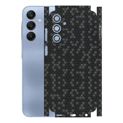 Samsung A/S Series Phone Skins (All Models) - Black Grey Honeycomb Sober - 3D Embossed Finish (L-85) Samsung Galaxy A25 (5G)