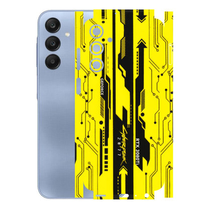 Samsung A/S Series Phone Skins (All Models) - Yellow Cyberpunk - 3D Embossed Finish (L-93) Samsung Galaxy A25 (5G)