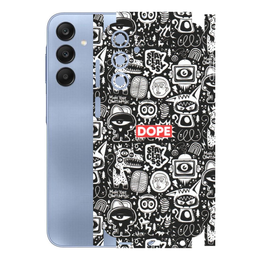Samsung A/S Series Phone Skins (All Models) - Dope Stay Classy Black Doodles - Matte Finish (M-126) Samsung Galaxy A25 (5G)