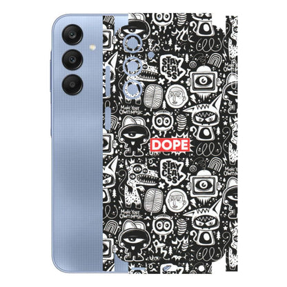 Samsung A/S Series Phone Skins (All Models) - Dope Stay Classy Black Doodles - Matte Finish (M-126) Samsung Galaxy A25 (5G)