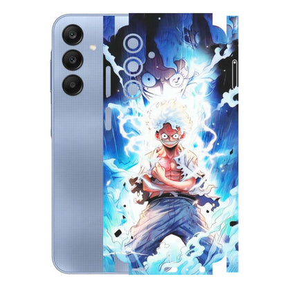 Samsung A/S Series Phone Skins (All Models) - Blue Thunder Luffy Anime - Matte Finish (M-132) Samsung Galaxy A25 (5G)