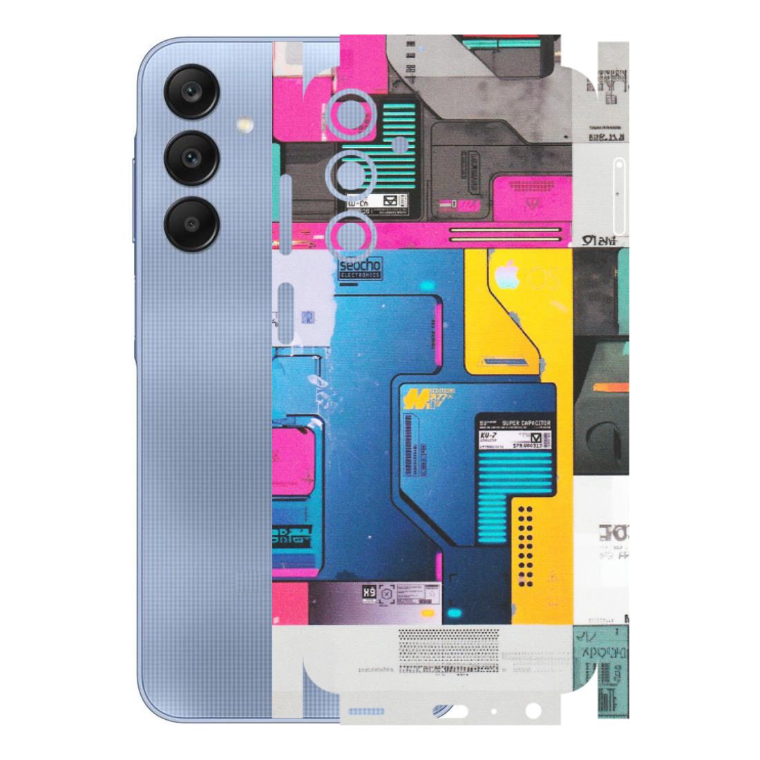 Samsung A/S Series Phone Skins (All Models) - Colourfull Motherboard Internals - Matte Finish (M-55) Samsung Galaxy A25 (5G)