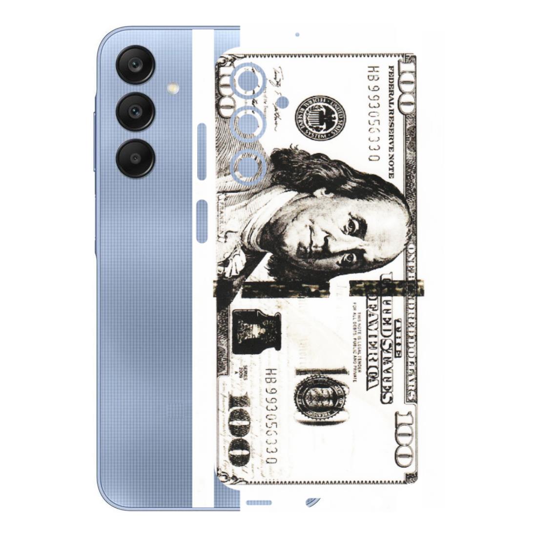 Samsung A/S Series Phone Skins (All Models) - 100 Dollar Currency - Transparent Finish (T-01) Samsung Galaxy A25 (5G)