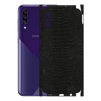 Samsung A/S Series Phone Skins (All Models) - Snake Leather Black - 3D Embossed Finish (L-107) Samsung Galaxy A30s