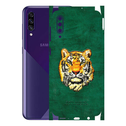 Samsung A/S Series Phone Skins (All Models) - Leather Feel Tiger - 3D Embossed Finish (L-111) Samsung Galaxy A30s