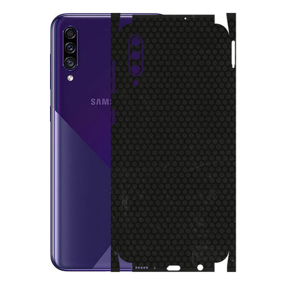 Samsung A/S Series Phone Skins (All Models) - Black honeycomb - 3D Embossed Finish (L-114) Samsung Galaxy A30s