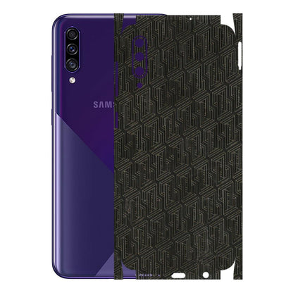 Samsung A/S Series Phone Skins (All Models) - Black Abstract Pattern - 3D Embossed Finish (L-117) Samsung Galaxy A30s