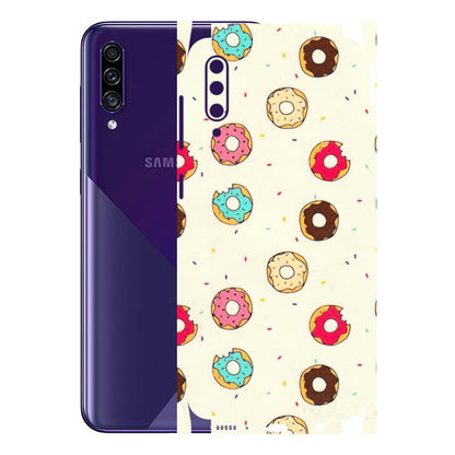 Samsung A/S Series Phone Skins (All Models) - Mini Donuts Doodle Art - 3D Embossed Finish (L-122) Samsung Galaxy A30s