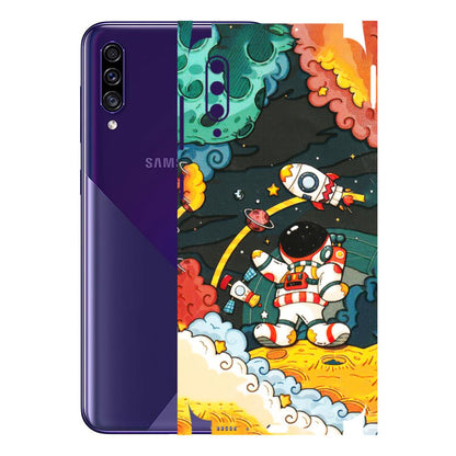 Samsung A/S Series Phone Skins (All Models) - Astronauts & Spaceship - 3D Embossed Finish (L-145) Samsung Galaxy A30s