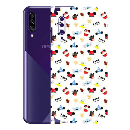 Samsung A/S Series Phone Skins (All Models) - Minnie Mouse & Donald Doodles s - 3D Embossed Finish (L-194) Samsung Galaxy A30s