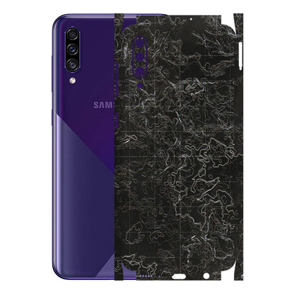 Samsung A/S Series Phone Skins (All Models) - Black map Texture - 3D Embossed Finish (L-201) Samsung Galaxy A30s
