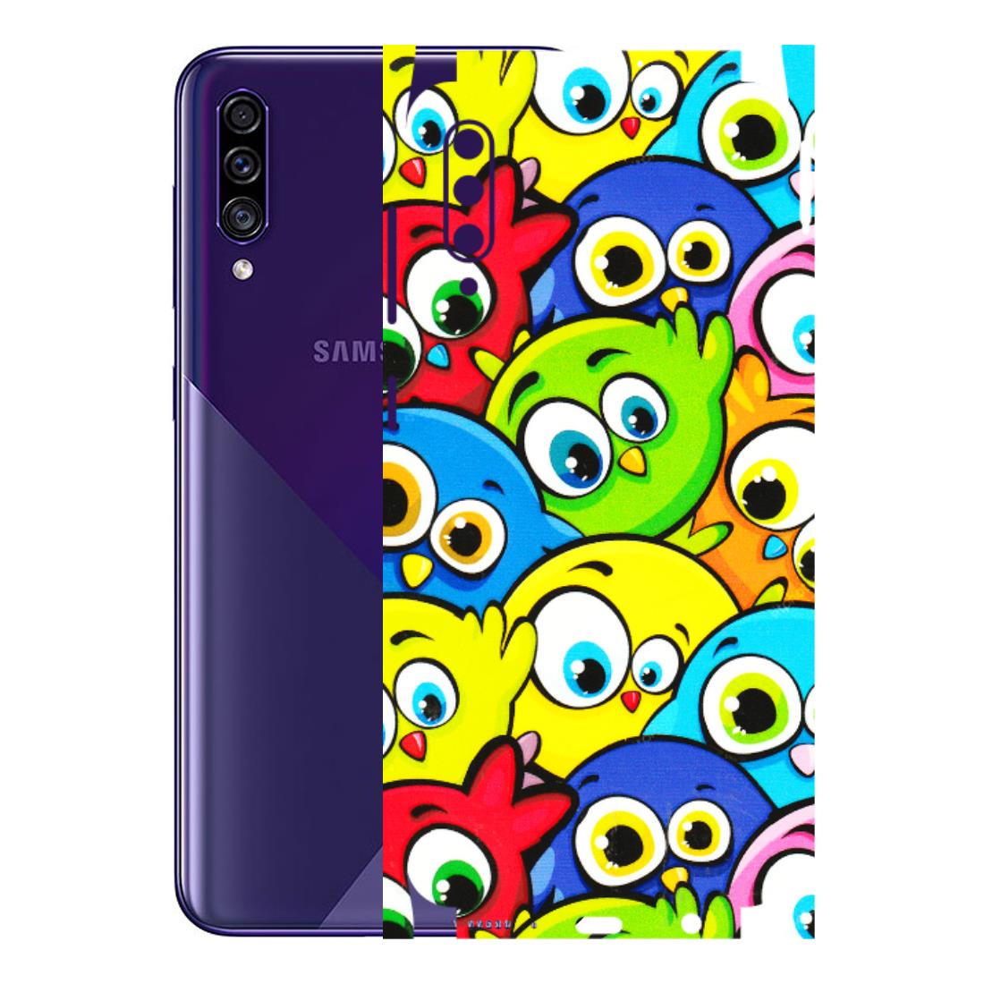 Samsung A/S Series Phone Skins (All Models) - Cute Fluffy Birds - 3D Embossed Finish (L-213) Samsung Galaxy A30s