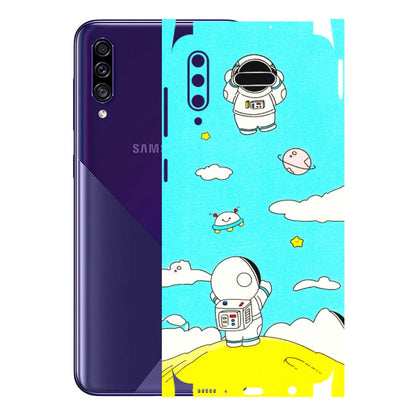 Samsung A/S Series Phone Skins (All Models) - Blue Skies Astro Float - 3D Embossed Finish (L-230) Samsung Galaxy A30s