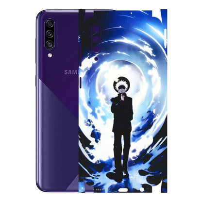 Samsung A/S Series Phone Skins (All Models) - Satoru Gojo Dark Blue - 3D Embossed Finish (L-235) Samsung Galaxy A30s
