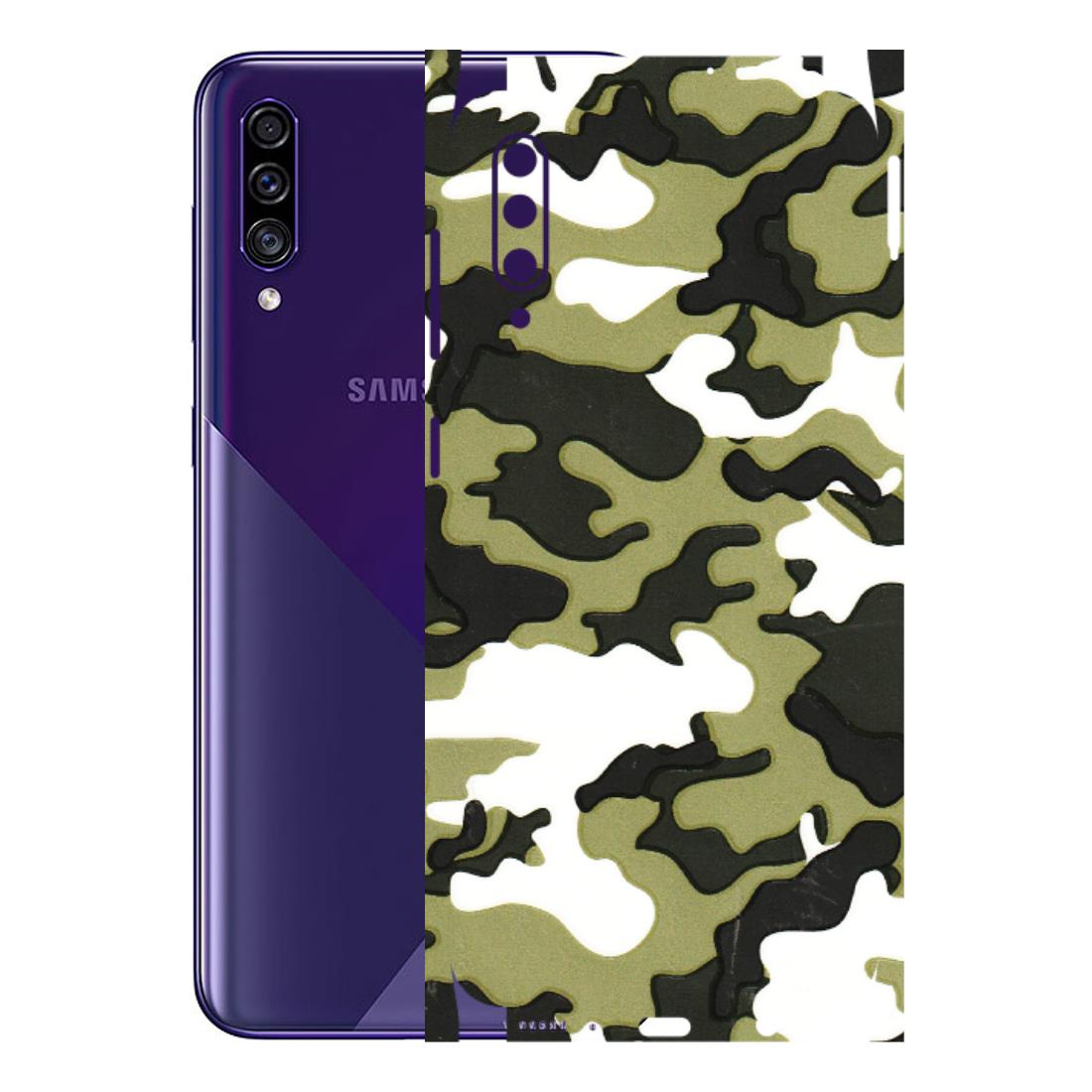 Samsung A/S Series Phone Skins (All Models) - Camouflages White And Green - 3D Embossed Finish (L-243) Samsung Galaxy A30s