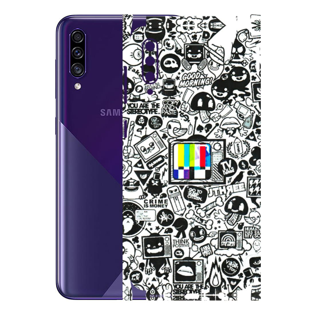 Samsung A/S Series Phone Skins (All Models) - Doodles Positive Art - 3D Embossed Finish (L-263) Samsung Galaxy A30s