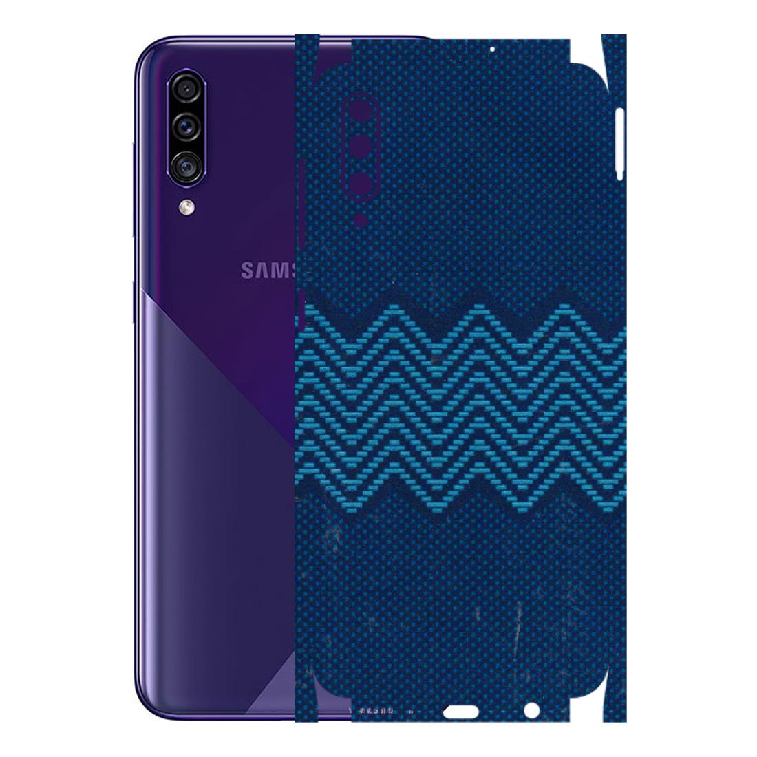 Samsung A/S Series Phone Skins (All Models) - Blue Sober Waves - 3D Embossed Finish (L-306) Samsung Galaxy A30s