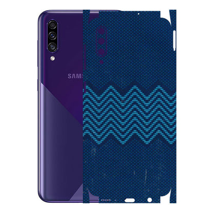 Samsung A/S Series Phone Skins (All Models) - Blue Sober Waves - 3D Embossed Finish (L-306) Samsung Galaxy A30s