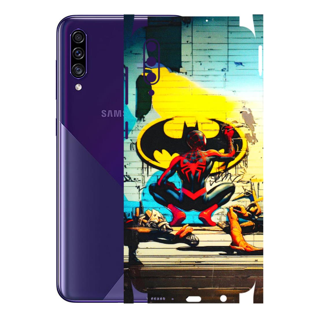 Samsung A/S Series Phone Skins (All Models) - New Spiderman Bat Logo - 3D Embossed Finish (L-309) Samsung Galaxy A30s