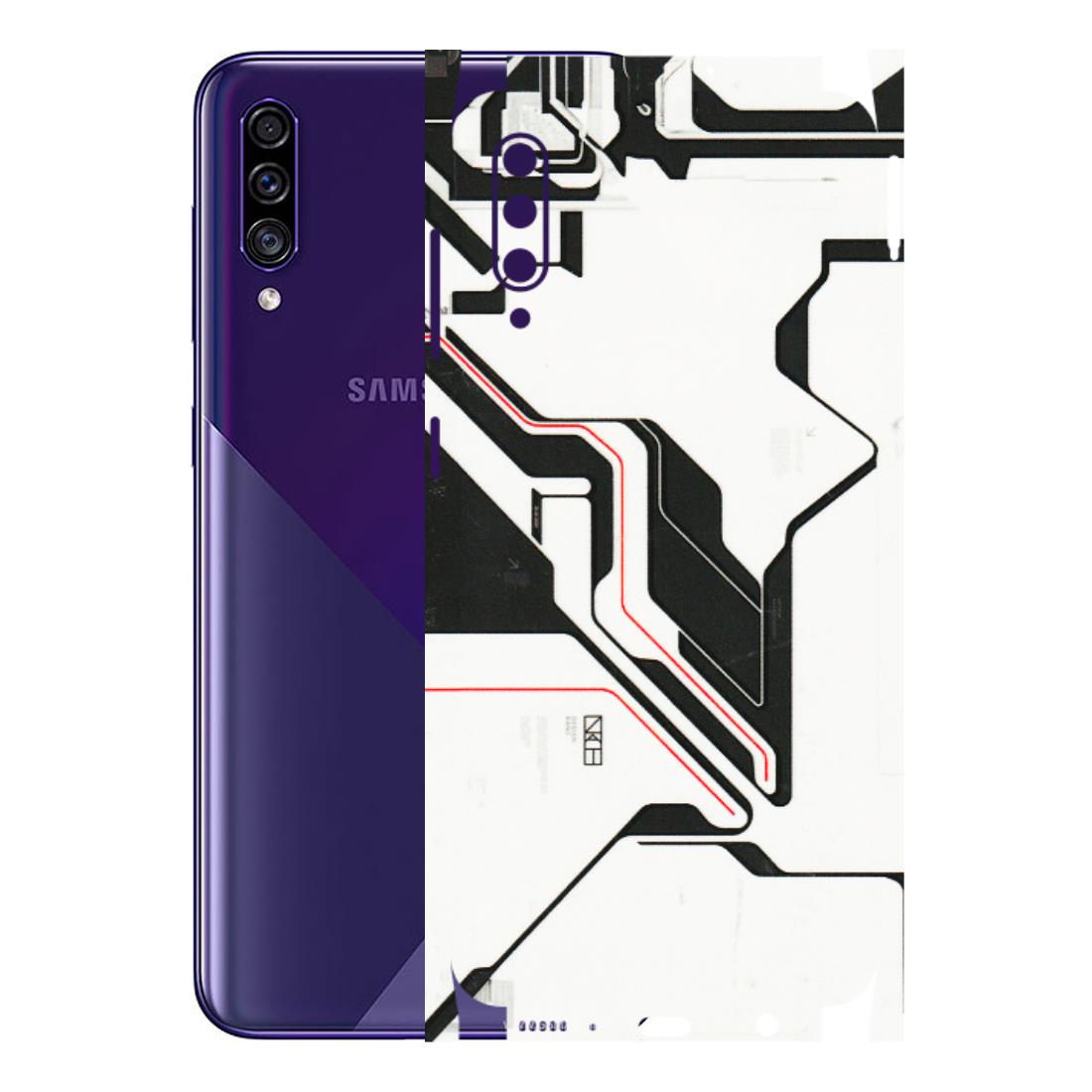 Samsung A/S Series Phone Skins (All Models) - White Techy Logo - 3D Embossed Finish (L-312) Samsung Galaxy A30s