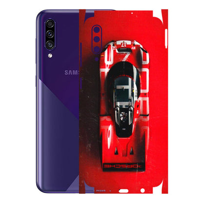 Samsung A/S Series Phone Skins (All Models) - Red Porsche Car Logo - 3D Embossed Finish (L-315) Samsung Galaxy A30s