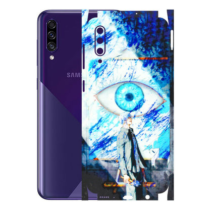 Samsung A/S Series Phone Skins (All Models) - Anime Sea Blue Eye - 3D Embossed Finish (L-318) Samsung Galaxy A30s