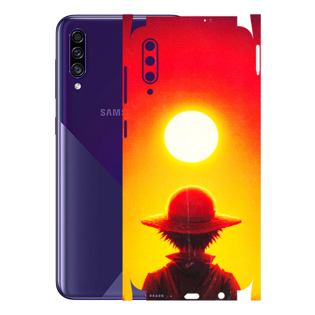 Samsung A/S Series Phone Skins (All Models) - Cool Sunset With Monkey D.Luffy Anime - 3D Embossed Finish (L-329) Samsung Galaxy A30s
