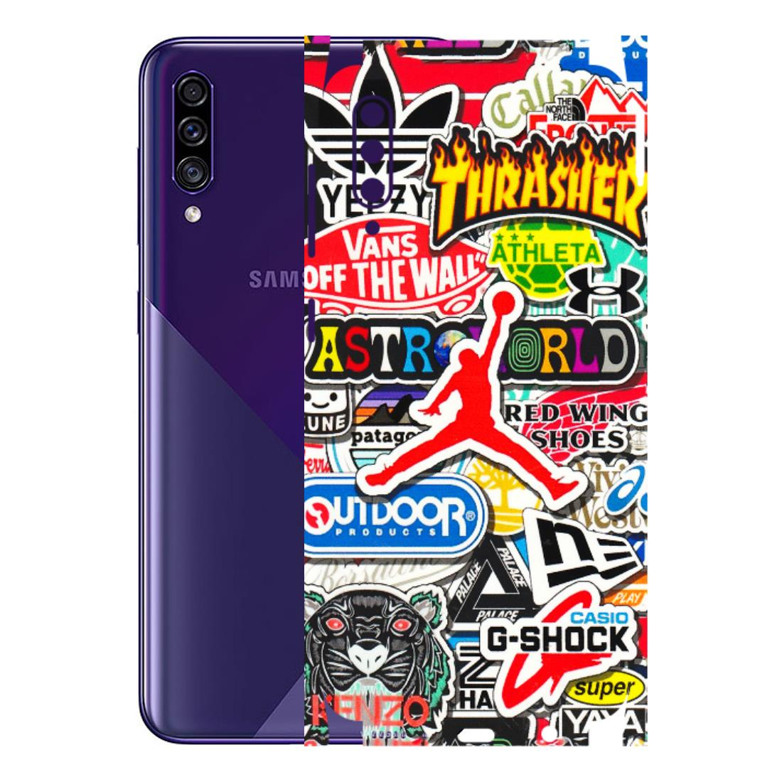 Samsung A/S Series Phone Skins (All Models) - Multi Brands Sticker Graffiti - 3D Embossed Finish (L-37) Samsung Galaxy A30s