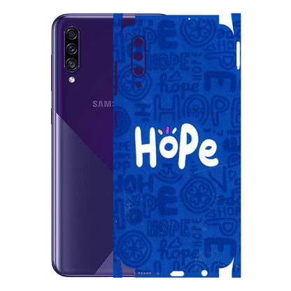 Samsung A/S Series Phone Skins (All Models) - Hope Doodles Blue - 3D Embossed Finish (L-43) Samsung Galaxy A30s