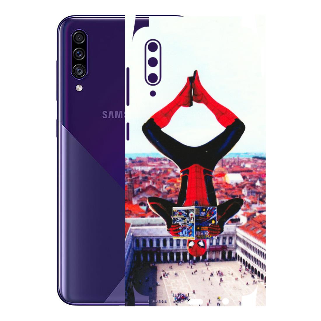 Samsung A/S Series Phone Skins (All Models) - Spiderman Hanging - 3D Embossed Finish (L-53) Samsung Galaxy A30s