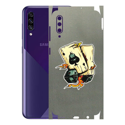 Samsung A/S Series Phone Skins (All Models) - Grey Cards Of Ace - 3D Embossed Finish (L-77) Samsung Galaxy A30s