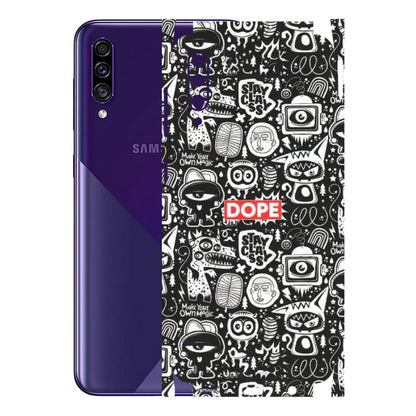 Samsung A/S Series Phone Skins (All Models) - Dope Stay Classy Black Doodles - Matte Finish (M-126) Samsung Galaxy A30s