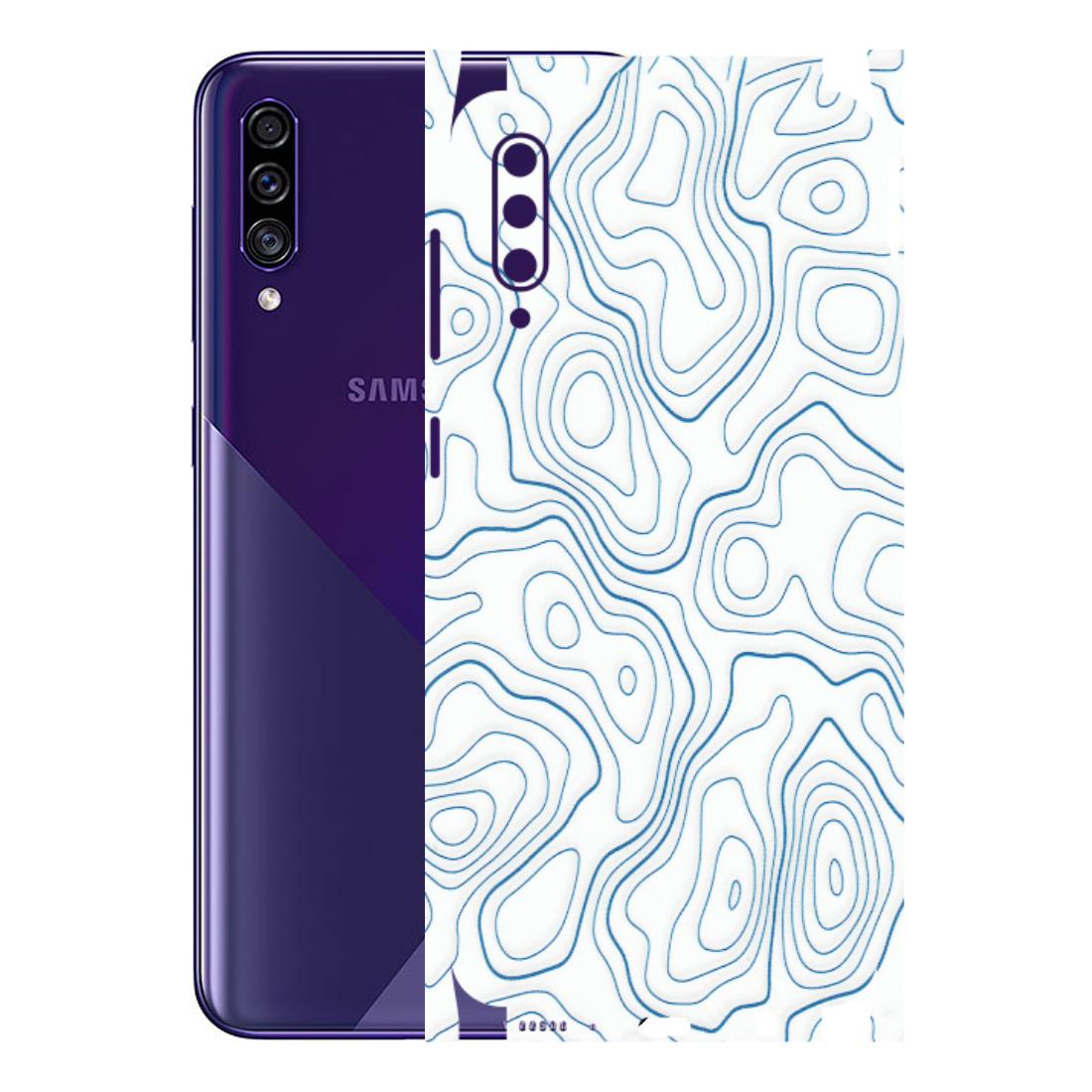 Samsung A/S Series Phone Skins (All Models) - Blue And White Swirls - Matte Finish (M-139) Samsung Galaxy A30s