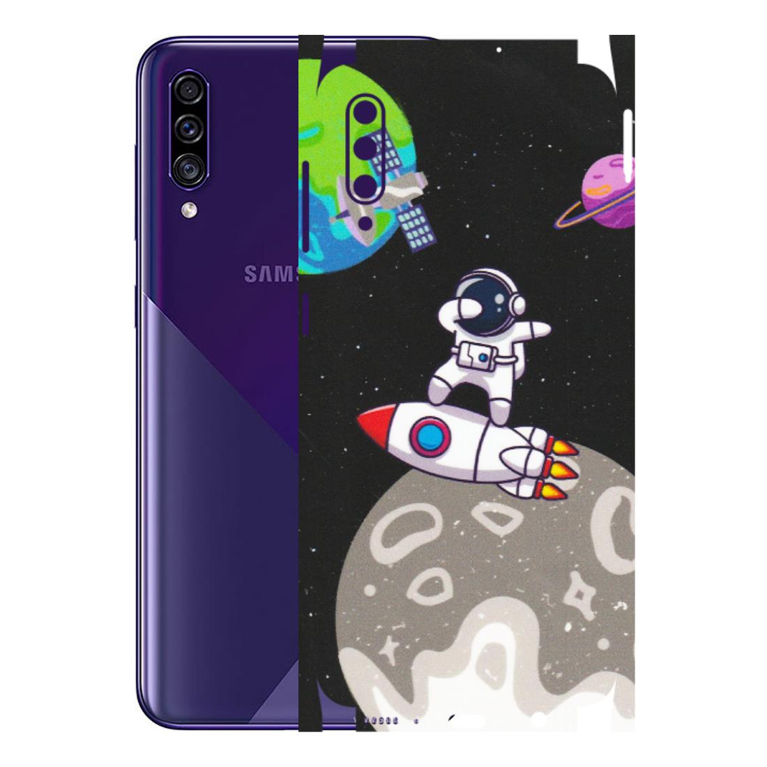 Samsung A/S Series Phone Skins (All Models) - Astronaut Vibing Toon Running - Matte Finish (M-39) Samsung Galaxy A30s