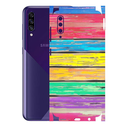 Samsung A/S Series Phone Skins (All Models) - Multi Colour Wooden Wall - Matte Finish (M-96) Samsung Galaxy A30s