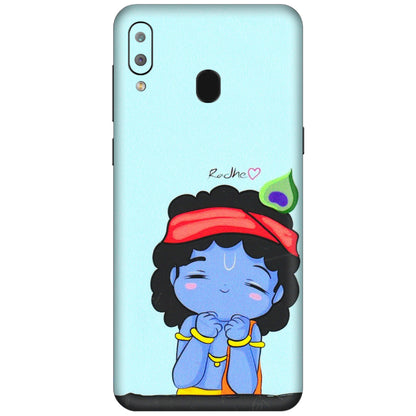 Samsung A/S Series Phone Skins (All Models) - Radhe Radhe Cute Toon - 3D Embossed Finish (L-05) Samsung Galaxy A30