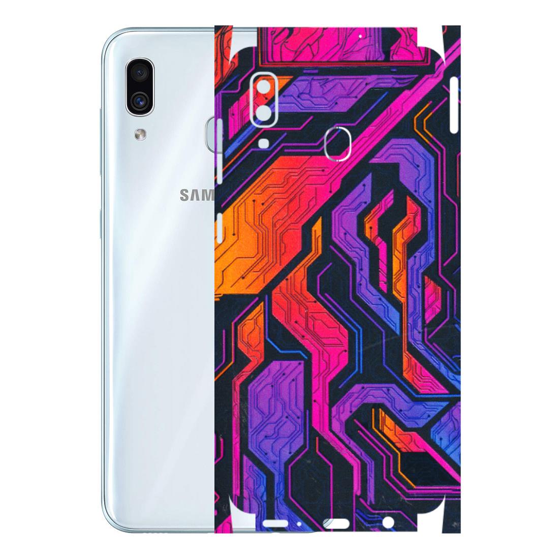 Samsung A/S Series Phone Skins (All Models) - Tech Circuits Futuristic - 3D Embossed Finish (L-07) Samsung Galaxy A30