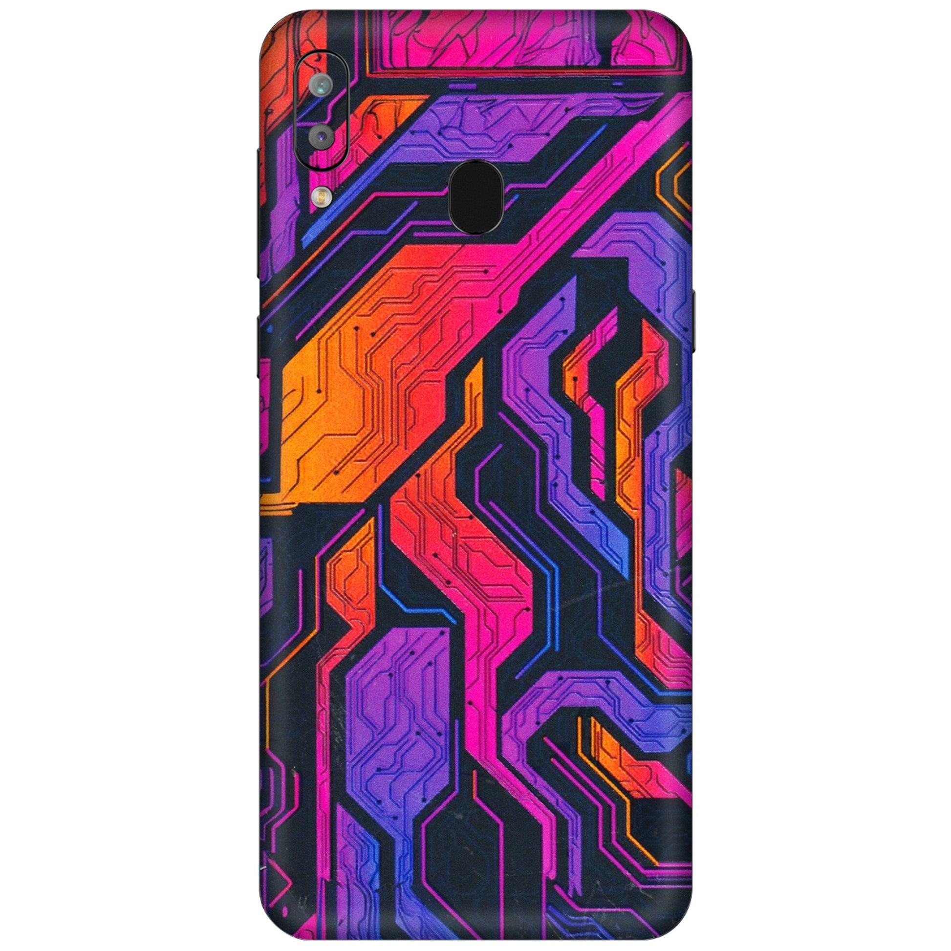 Samsung A/S Series Phone Skins (All Models) - Tech Circuits Futuristic - 3D Embossed Finish (L-07) Samsung Galaxy A30
