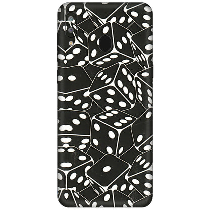 Samsung A/S Series Phone Skins (All Models) - Big Black Dices - 3D Embossed Finish (L-106) Samsung Galaxy A30