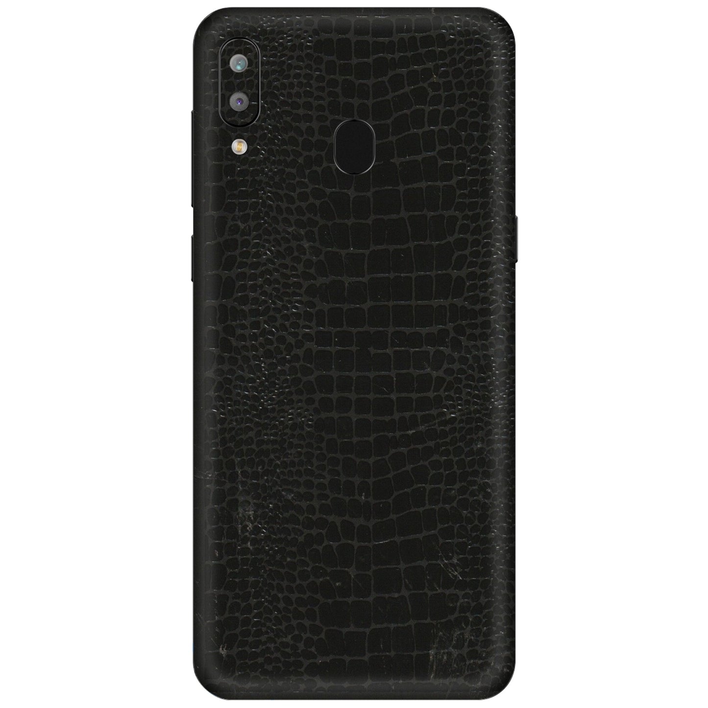 Samsung A/S Series Phone Skins (All Models) - Snake Leather Black - 3D Embossed Finish (L-107) Samsung Galaxy A30
