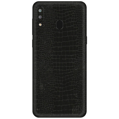 Samsung A/S Series Phone Skins (All Models) - Snake Leather Black - 3D Embossed Finish (L-107) Samsung Galaxy A30