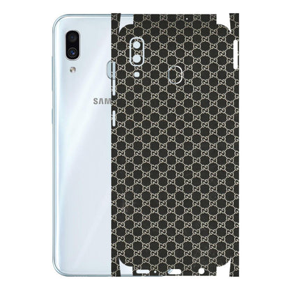 Samsung A/S Series Phone Skins (All Models) - Black G Print - 3D Embossed Finish (L-109) Samsung Galaxy A30