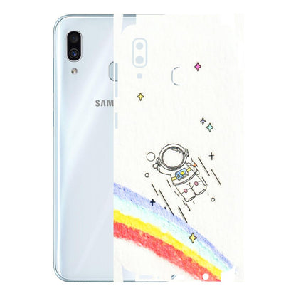 Samsung A/S Series Phone Skins (All Models) - Milkyway Astronaut - 3D Embossed Finish (L-110) Samsung Galaxy A30