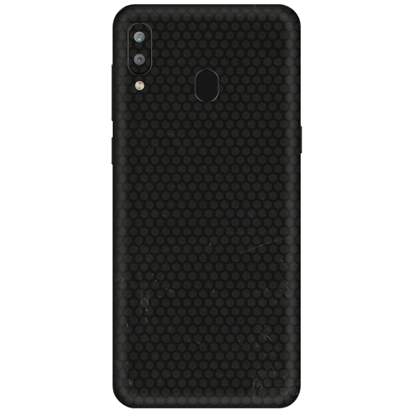 Samsung A/S Series Phone Skins (All Models) - Black honeycomb - 3D Embossed Finish (L-114) Samsung Galaxy A30