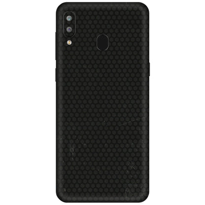 Samsung A/S Series Phone Skins (All Models) - Black honeycomb - 3D Embossed Finish (L-114) Samsung Galaxy A30